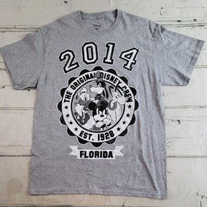 VTG 2014 Disney World Gray Short Sleeve T-Shirt Mens Size L EUC